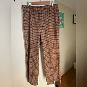 Boden Houndstooth Wool Trousers